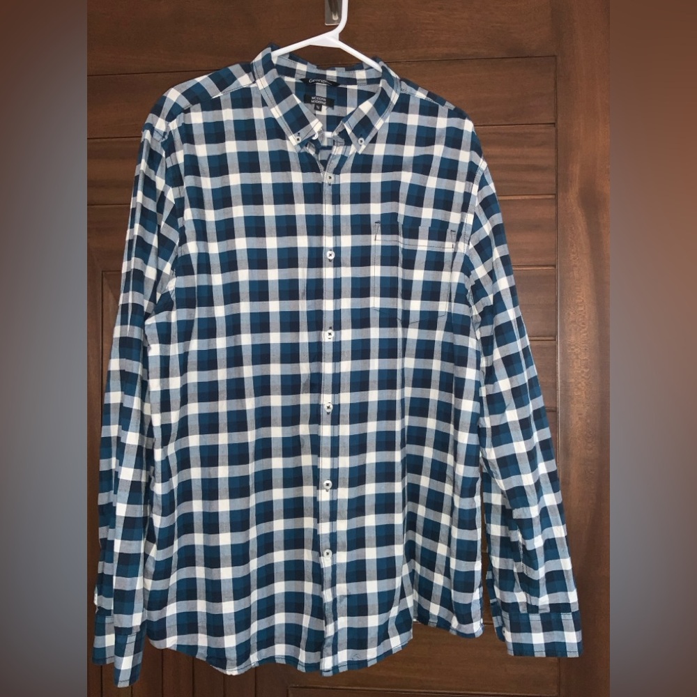 GEORGE Plaid Shirt, Button Down, Sz XL